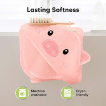 Load image into Gallery viewer, Cuddle Baby Hooded Towel (Piglet)