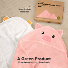 Load image into Gallery viewer, Cuddle Baby Hooded Towel (Piglet)