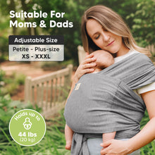 Load image into Gallery viewer, D-Lite Wrap Carrier (Classic Gray)