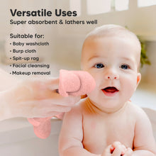 Load image into Gallery viewer, Deluxe Baby Washcloths (Blush Pink)