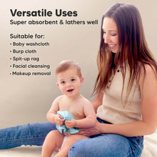 Load image into Gallery viewer, Deluxe Baby Washcloths (Sky)