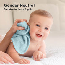 Load image into Gallery viewer, Deluxe Baby Washcloths (White/Sky)