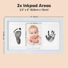 Load image into Gallery viewer, Duo Clean Touch Inkless Hand & Footprint Frame Kit (Mist Blue)