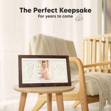 Load image into Gallery viewer, Baby Handprint & Footprint Keepsake Duo Frame (Dark Walnut)