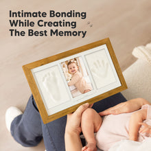 Load image into Gallery viewer, Baby Handprint & Footprint Keepsake Duo Frame (Golden Wheat)