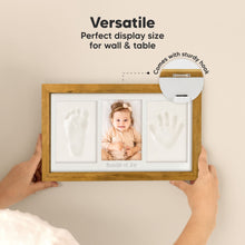 Load image into Gallery viewer, Baby Handprint & Footprint Keepsake Duo Frame (Golden Wheat)
