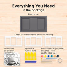 Load image into Gallery viewer, Baby Handprint & Footprint Keepsake Duo Frame (Gunmetal Gray)