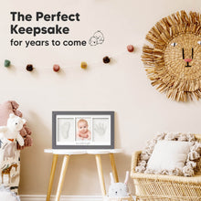 Load image into Gallery viewer, Baby Handprint & Footprint Keepsake Duo Frame (Gunmetal Gray)