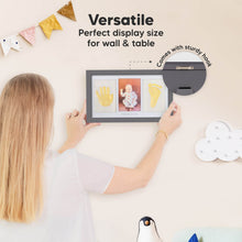 Load image into Gallery viewer, Baby Handprint & Footprint Keepsake Duo Frame (Gunmetal Gray)