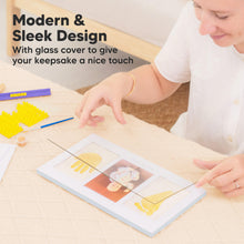 Load image into Gallery viewer, Baby Handprint & Footprint Keepsake Duo Frame (Mist Blue)