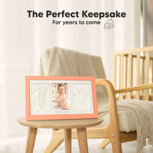 Load image into Gallery viewer, Baby Handprint & Footprint Keepsake Duo Frame (Salmon)