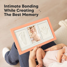 Load image into Gallery viewer, Baby Handprint & Footprint Keepsake Duo Frame (Salmon)