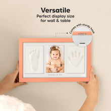 Load image into Gallery viewer, Baby Handprint & Footprint Keepsake Duo Frame (Salmon)