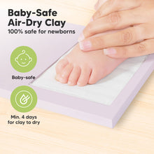 Load image into Gallery viewer, Baby Handprint & Footprint Keepsake Duo Frame (Soft Lilac)