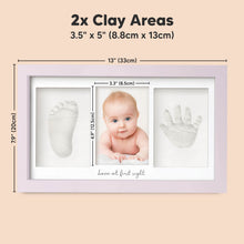 Load image into Gallery viewer, Baby Handprint & Footprint Keepsake Duo Frame (Soft Lilac)