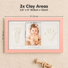 Load image into Gallery viewer, Baby Handprint & Footprint Keepsake Duo Frame (Sweet Pink)