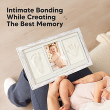 Load image into Gallery viewer, Baby Handprint & Footprint Keepsake Duo Frame (Vintage Gray)