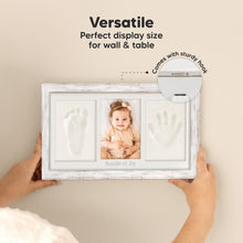 Load image into Gallery viewer, Baby Handprint & Footprint Keepsake Duo Frame (Vintage Gray)