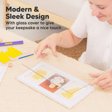 Load image into Gallery viewer, Baby Handprint & Footprint Keepsake Duo Frame (Vintage White)