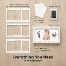 Load image into Gallery viewer, Duo Clean Touch Inkless Hand & Footprint Frame Kit (Vintage White)
