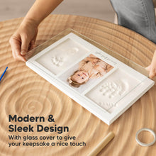 Load image into Gallery viewer, Baby Handprint & Footprint Keepsake Duo Frame (Ash Wood)