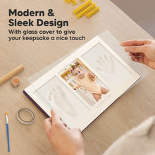 Load image into Gallery viewer, Baby Handprint & Footprint Keepsake Duo Frame (Auburn)