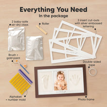 Load image into Gallery viewer, Baby Handprint & Footprint Keepsake Duo Frame (Cedar)