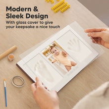 Load image into Gallery viewer, Baby Handprint & Footprint Keepsake Duo Frame (Cedar)