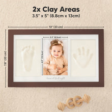 Load image into Gallery viewer, Baby Handprint & Footprint Keepsake Duo Frame (Cedar)