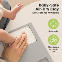 Load image into Gallery viewer, Baby Handprint & Footprint Keepsake Duo Frame (Cloud Gray)