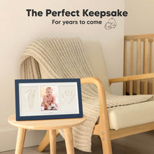 Load image into Gallery viewer, Baby Handprint & Footprint Keepsake Duo Frame (Midnight Blue)