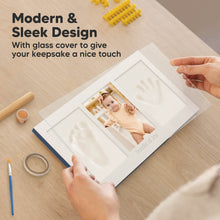 Load image into Gallery viewer, Baby Handprint & Footprint Keepsake Duo Frame (Midnight Blue)