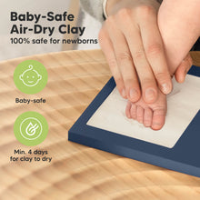 Load image into Gallery viewer, Baby Handprint & Footprint Keepsake Duo Frame (Midnight Blue)