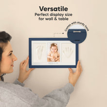 Load image into Gallery viewer, Baby Handprint & Footprint Keepsake Duo Frame (Midnight Blue)