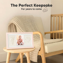 Load image into Gallery viewer, Baby Handprint & Footprint Keepsake Duo Frame (Petal Pink)