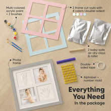 Load image into Gallery viewer, Ever Baby Hand & Footprint Keepsake Frame (Cloud Gray)