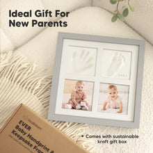 Load image into Gallery viewer, Ever Baby Hand & Footprint Keepsake Frame (Cloud Gray)