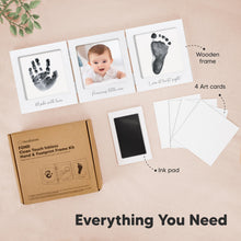 Load image into Gallery viewer, Fond Clean Touch Inkless Hand and Footprint Frame (White/Silver)