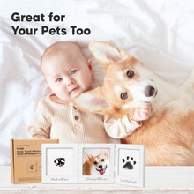 Load image into Gallery viewer, Fond Clean Touch Inkless Hand and Footprint Frame (White/Silver)