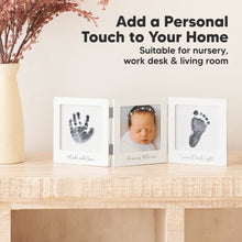 Load image into Gallery viewer, Fond Clean Touch Inkless Hand and Footprint Frame (White/Silver)