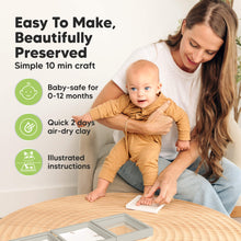 Load image into Gallery viewer, Fond Hand & Footprint Keepsake Frame (Cloud Gray)