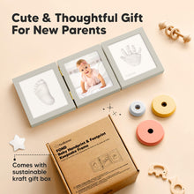 Load image into Gallery viewer, Fond Hand & Footprint Keepsake Frame (Cloud Gray)