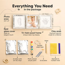 Load image into Gallery viewer, Fond Hand & Footprint Keepsake Frame (Vintage White)