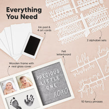 Load image into Gallery viewer, Heartfelt Clean Touch Inkless Hand & Footprint Frame Kit with Letterboard