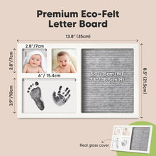 Load image into Gallery viewer, Heartfelt Clean Touch Inkless Hand & Footprint Frame Kit with Letterboard