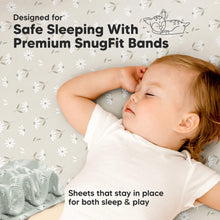 Load image into Gallery viewer, Isla Fitted Mini Crib Sheets (Daisies)