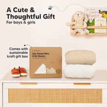 Load image into Gallery viewer, Isla Fitted Mini Crib Sheets (Khaki)