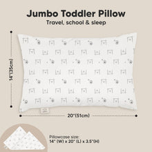 Load image into Gallery viewer, Jumbo Toddler Pillow with Pillowcase (Bumble Bear)