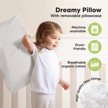 Load image into Gallery viewer, Jumbo Toddler Pillow with Pillowcase (French Gray)
