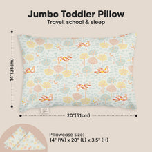 Load image into Gallery viewer, Jumbo Toddler Pillow with Pillowcase (Wild Picnic)